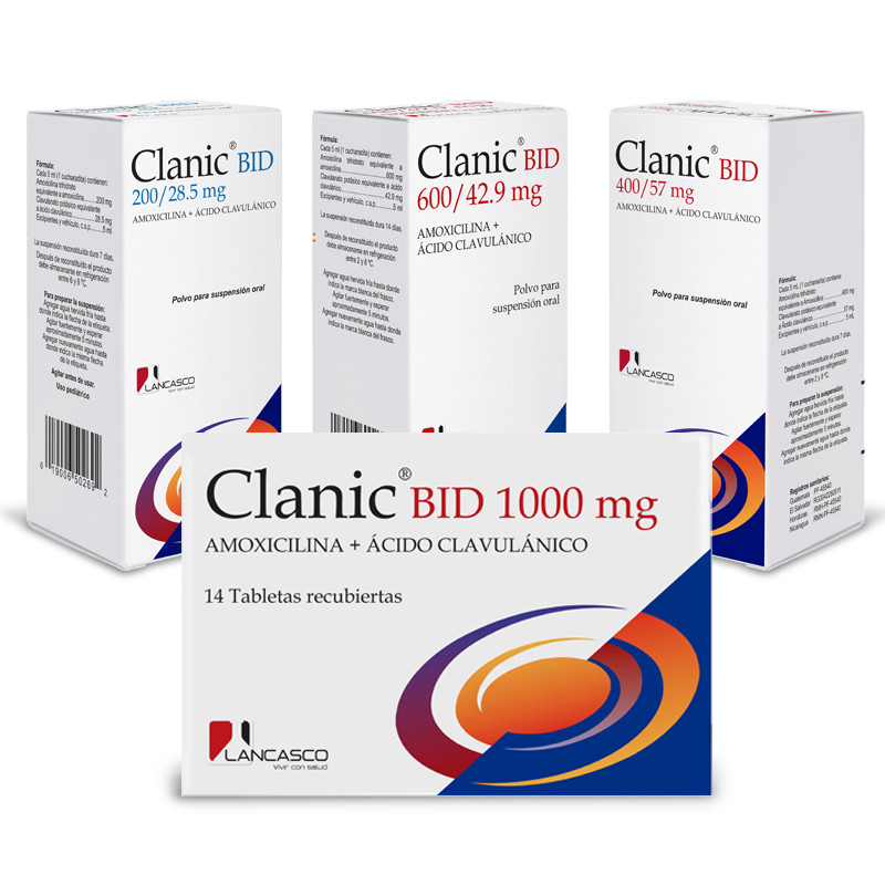 CLANIC BID SUSPENSION 600/42.9MG X 100ML