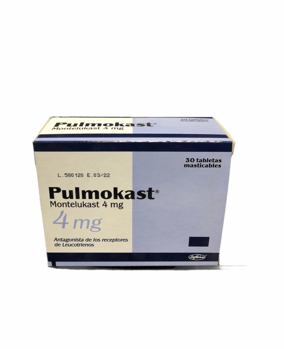 PULMOKAST 4 MG 30 TABLETAS MASTICABLES