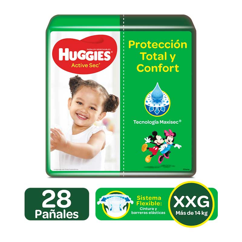 HUGGIES ACTIVE SEC MEGA XXG X 28