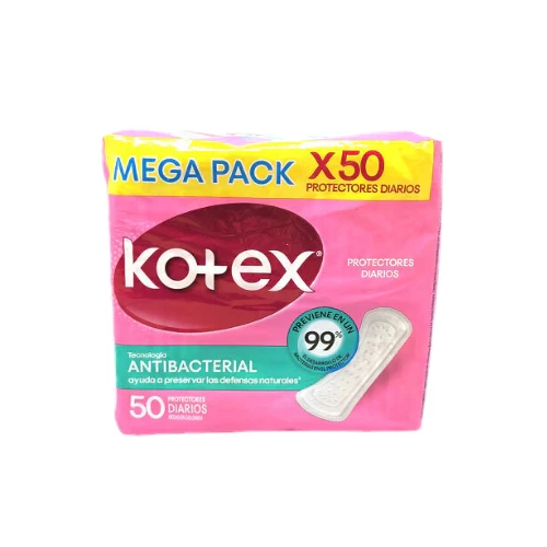 KOTEX PROTECTORES DIARIOS ANTIBACTERIAL X 50