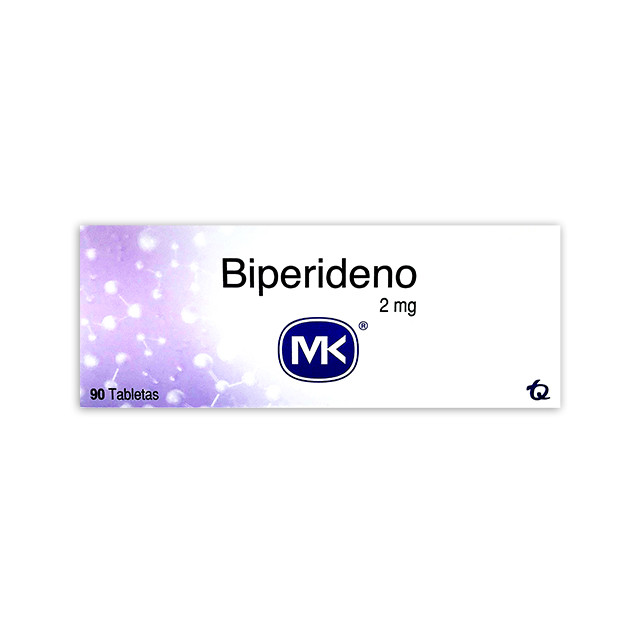 BIPERIDENO MK TABLETAS 2MG X 90