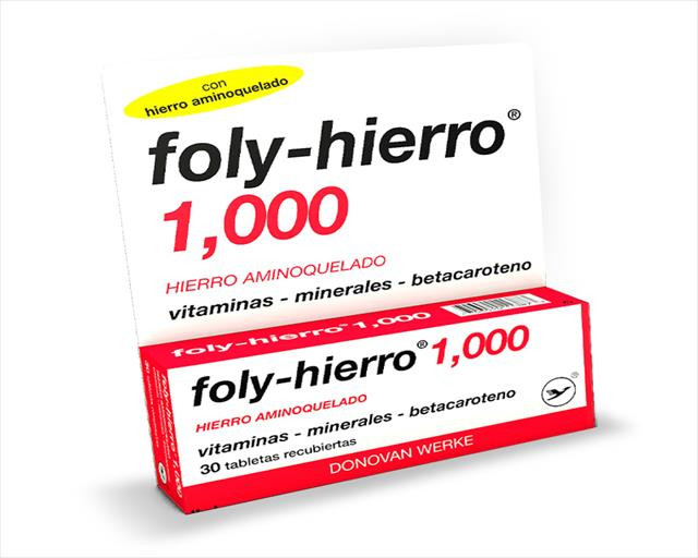 FOLY HIERRO 1000 X 30 TABLETAS