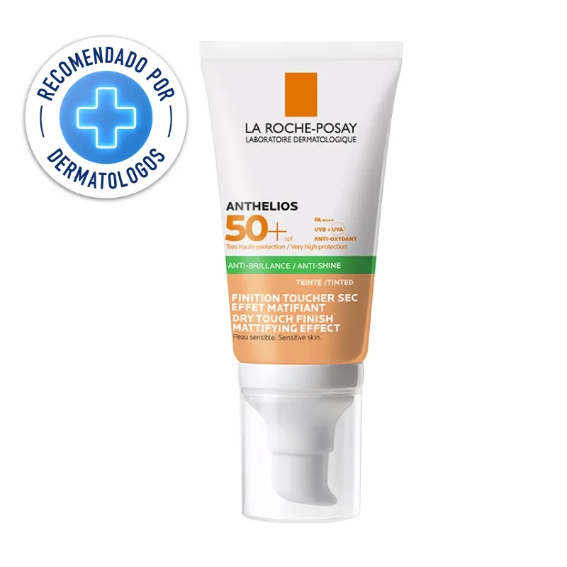 PROTECTOR SOLAR FACIAL ANTHELIOS XL TOQUE SECO PIEL GRASA TT FPS50+ 50ML CON COLOR