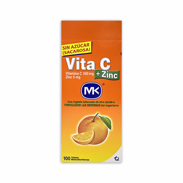 VITA C+ ZINC MK 500MG X 100 (Mast NARANJA) TABLETAS