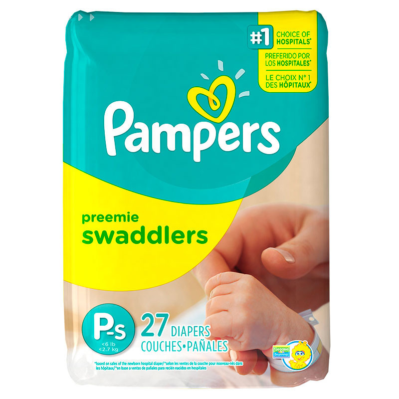 PAMPERS SWADDLERS TALLA P X 27