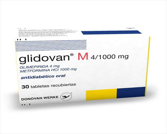 GLIDOVAN M 4/1000MG X 30 TABLETAS