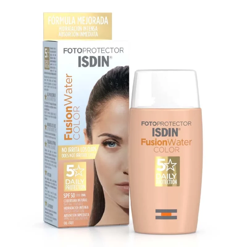 PROTECTOR SOLAR FACIAL FUSION WATER SPF50+ CON COLOR X 50ML