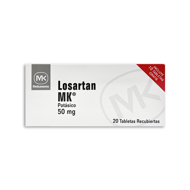 LOSARTAN MK TABLETAS 50MG X 20+10 GRATIS