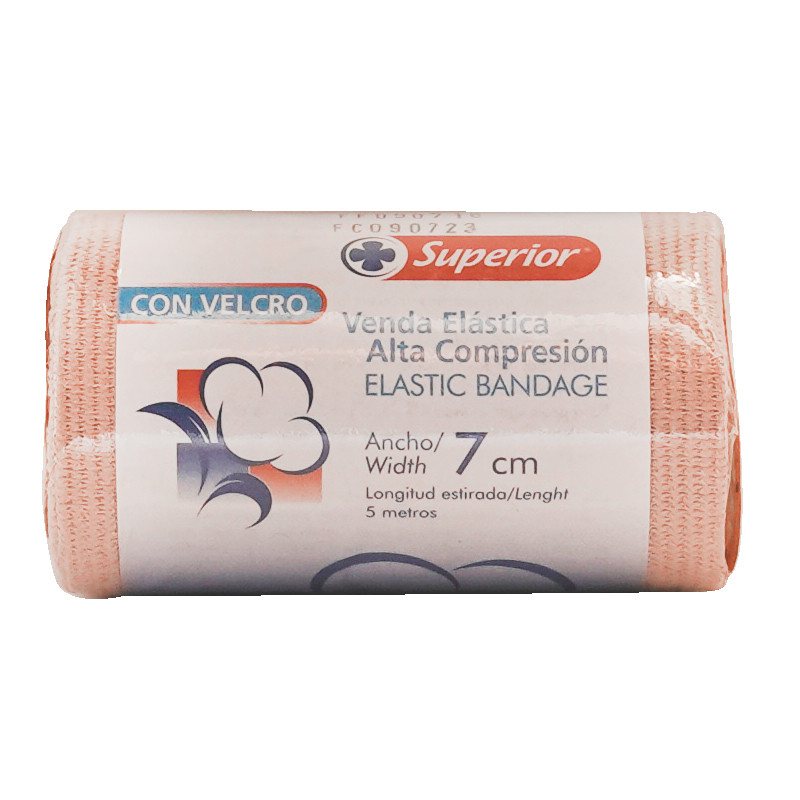 VENDA ELASTICA ALGODON SUPERIOR AC 3" X 5 CON VELCRO