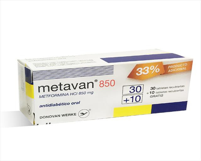 METAVAN  850MG X 30+10 TABLETAS