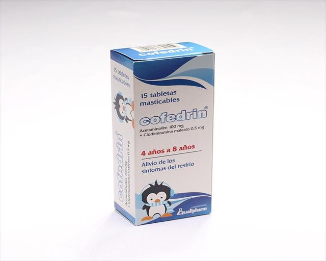 COFEDRIN TABLETAS MAST DE 4 A 8 AÑOS 100MG/0.5MG X 15