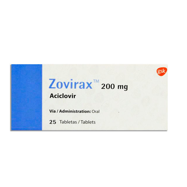 ZOVIRAX 200 MG. X 25 TABS.