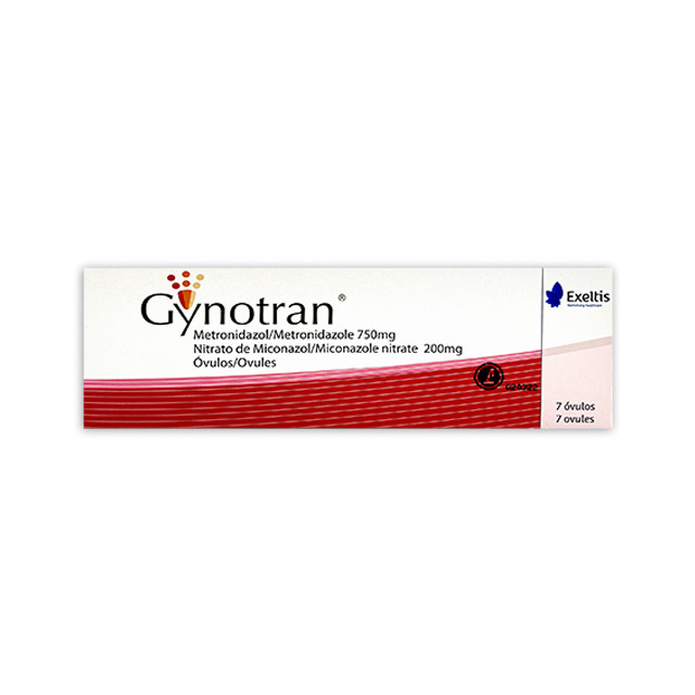 GYNOTRAN 750/200 MG X 7 OVULOS VAGINALES