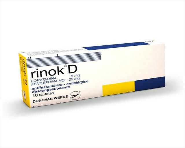 RINOK D 5/20MG X 10 TABLETAS