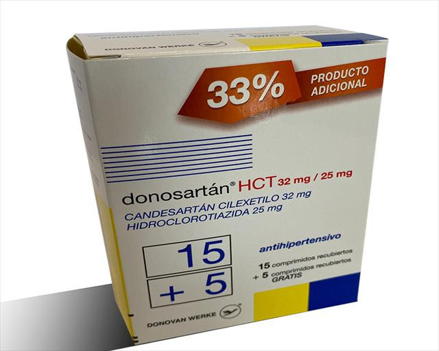 DONOSARTAN HCT 32MG/25MG X 15+5 TABLETAS